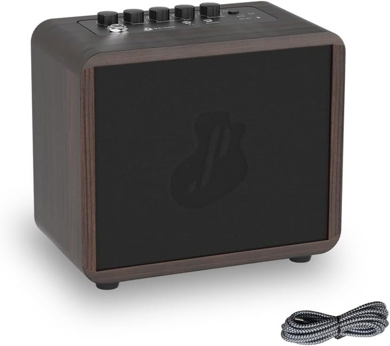 Just-pro 15W Mini Guitar Amp, Portable Acoustic/Electric Guitar Amplifier Rechargeable, Wireless Guitar Practice Amp with Reverb, Chorus & Delay, Supports OTG, AUX, REC, Bass and Treble Control - Image 1